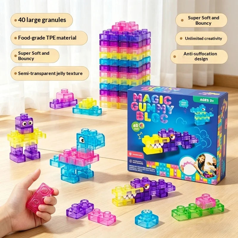 Magic Gummy Bloc Sensory Soft Building Blocks