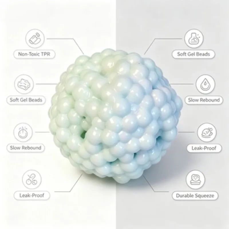 ASMR Bead Squishy Ball Fidget Toy