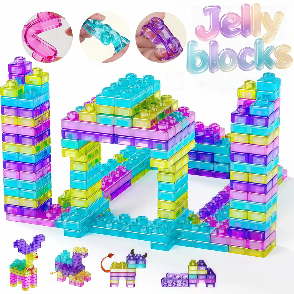 40Pcs Soft Squishy Jelly Stacking Building Blocks