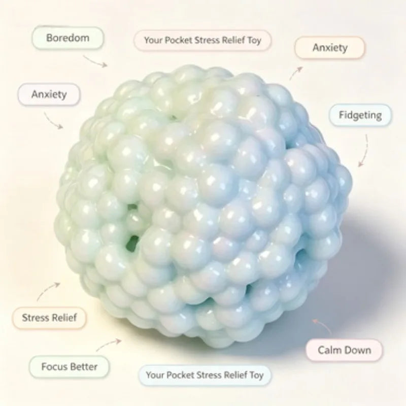 ASMR Bead Squishy Ball Fidget Toy