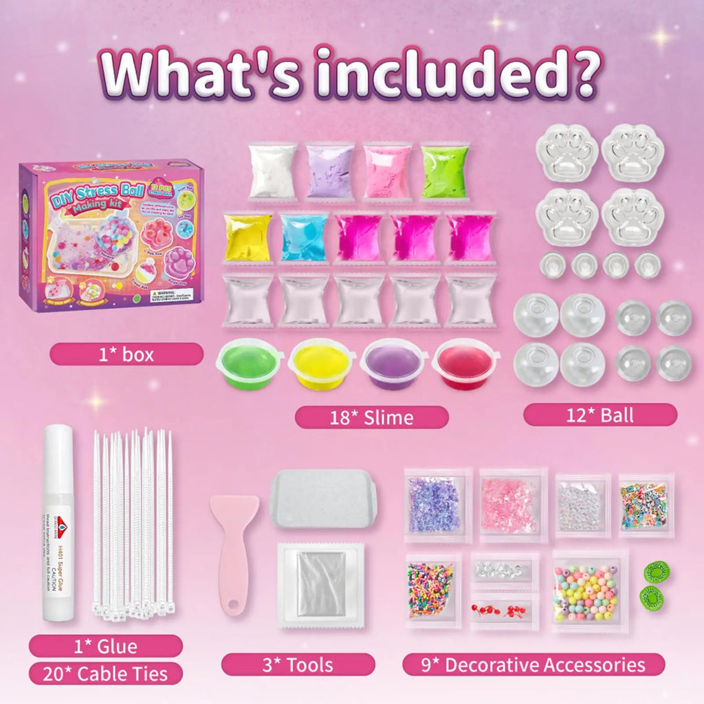 DIY Squishy Toy Kits Cute Cat Paw
