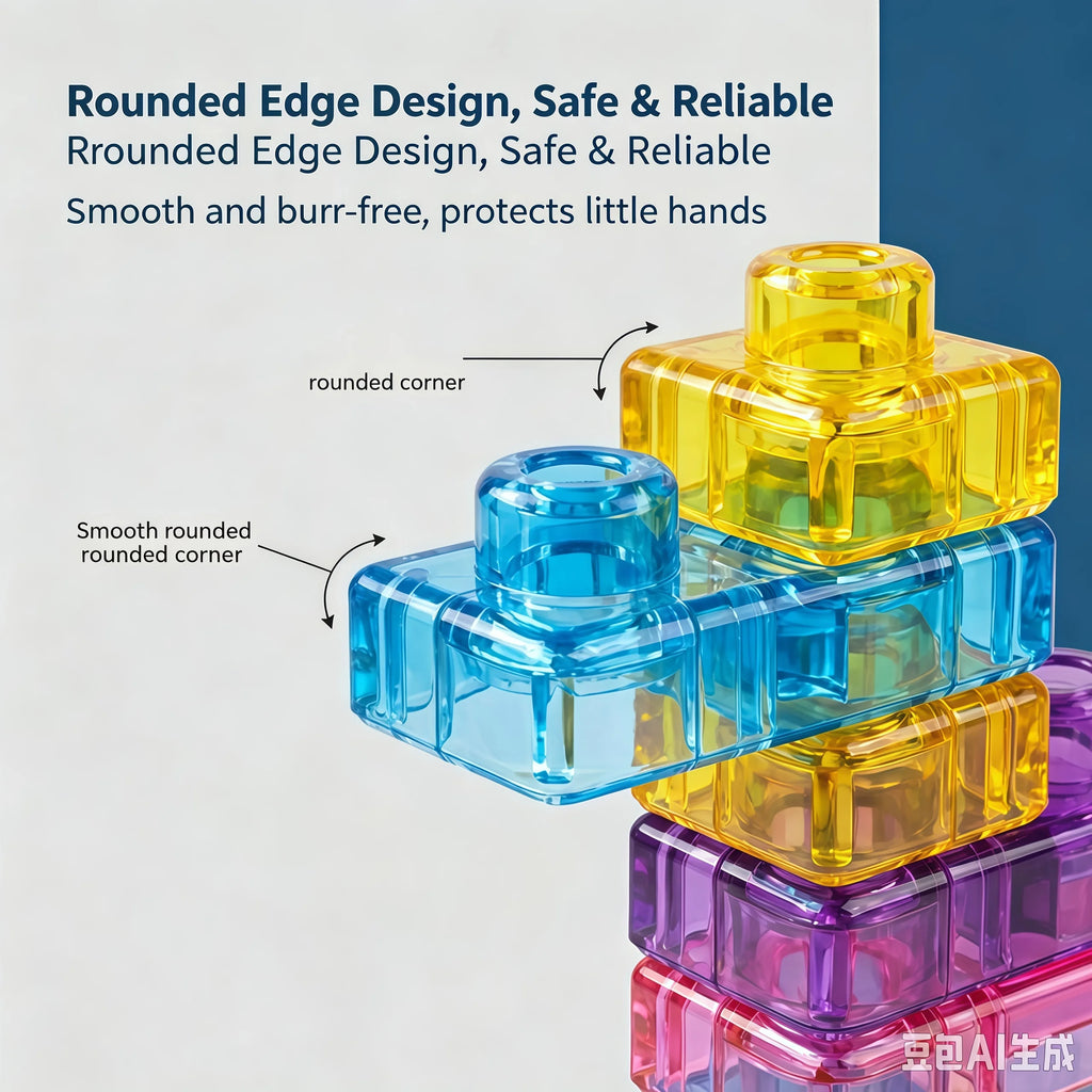 40Pcs Soft Squishy Jelly Stacking Building Blocks